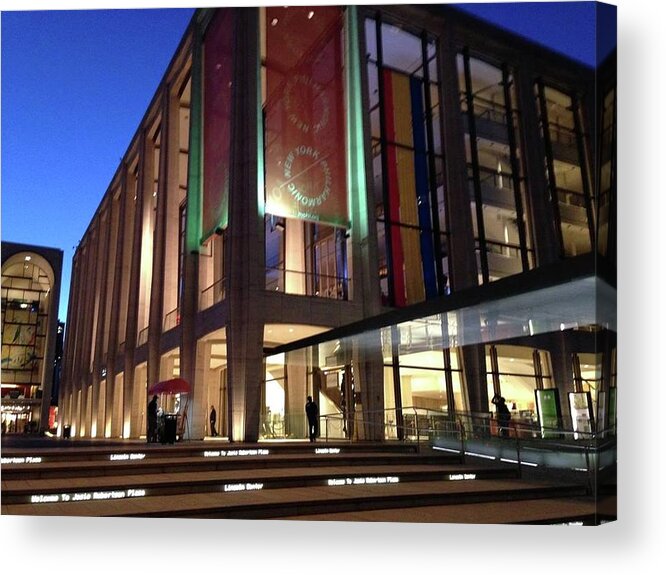 Lincoln Center Acrylic Print featuring the photograph Gems of Lincoln Center 2 by Carolyn Quinn