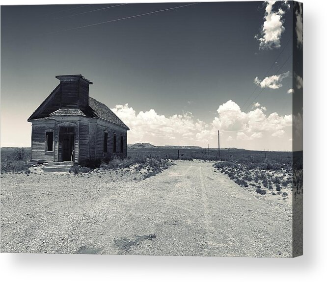 Black And White Acrylic Print featuring the photograph Ghost Church by Brad Hodges