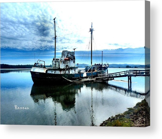 Ships Acrylic Print featuring the photograph GHOST SHIP Trawler - 2 by A L Sadie Reneau