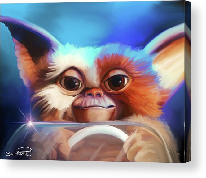 Gizmo Acrylic Print featuring the painting Gizmo by Brett Hardin