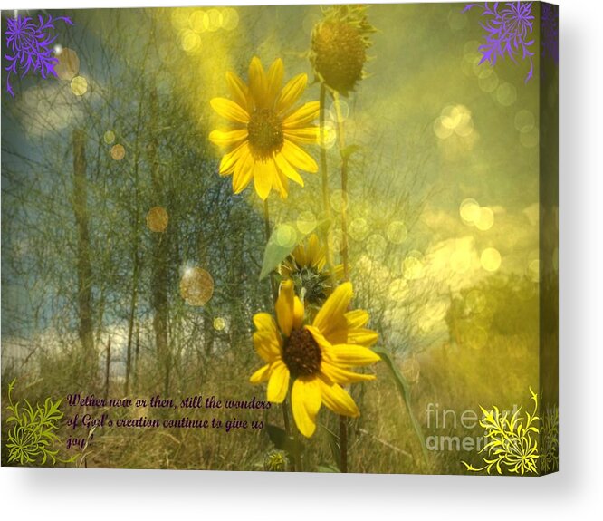  God's Work In Nature Reminds Us Of His Love Acrylic Print featuring the digital art God's work innature by Annie Gibbons