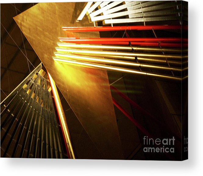 Abstract Acrylic Print featuring the photograph Golden Abstract by Kelly Holm