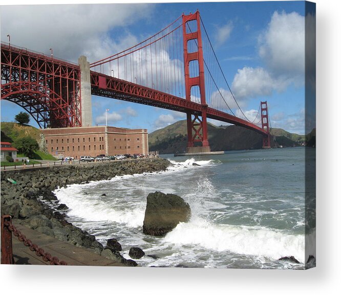 Golden Gate Bridge Acrylic Print featuring the photograph Golden gate by Kim Pascu