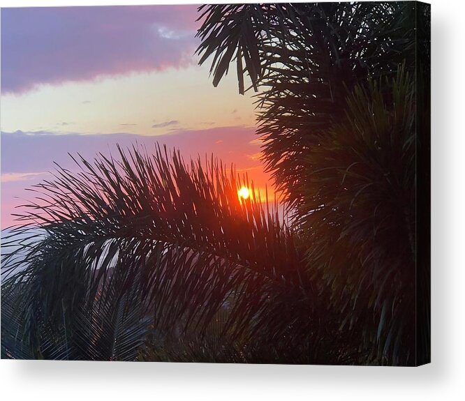 Sunsets Acrylic Print featuring the photograph Gorgeous Hawaiian Sunset by Karen Nicholson