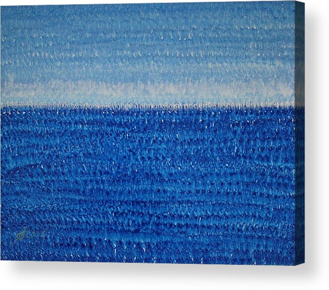Grand Blue Acrylic Print featuring the painting Grand Blue original painting by Sol Luckman