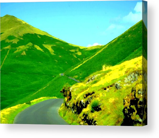 Road Acrylic Print featuring the photograph Green Way by Roberto Alamino