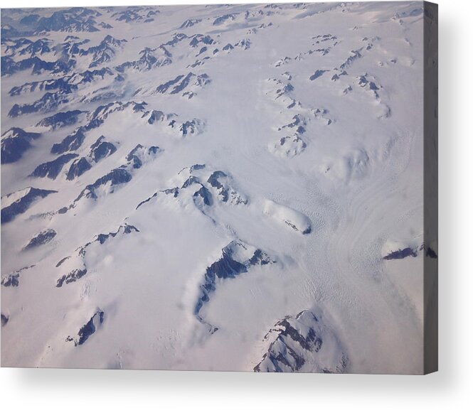 Greenland Acrylic Print featuring the photograph Greenland from Above by Sam Spreadbury