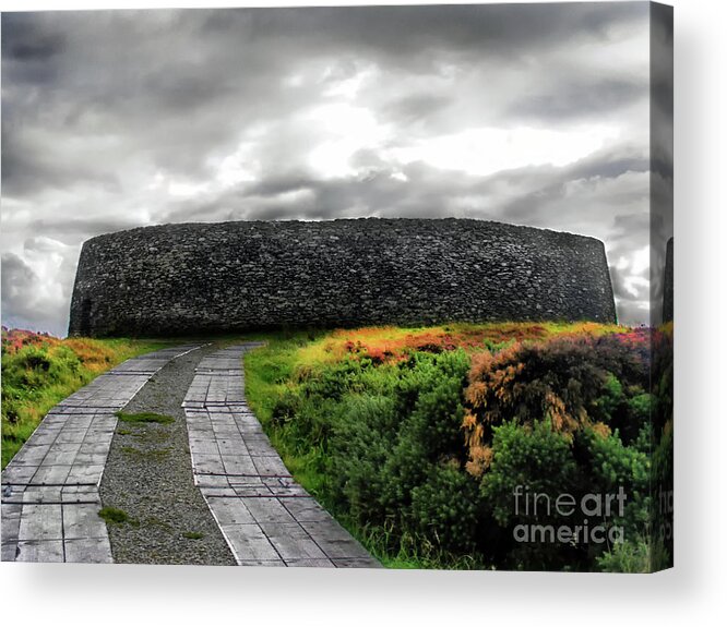 Grianan Of Aileach Acrylic Print featuring the photograph Grianan Fort by Nina Ficur Feenan