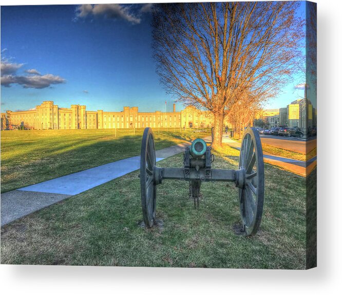 Virginia Military Institute Acrylic Print featuring the photograph Guarding the Gate by Don Mercer