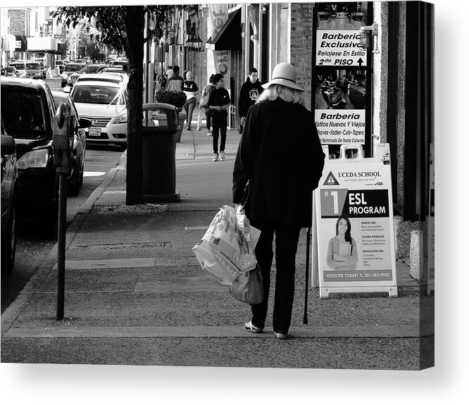 America Acrylic Print featuring the photograph Hackensack Street Photography 1 by Frank Romeo