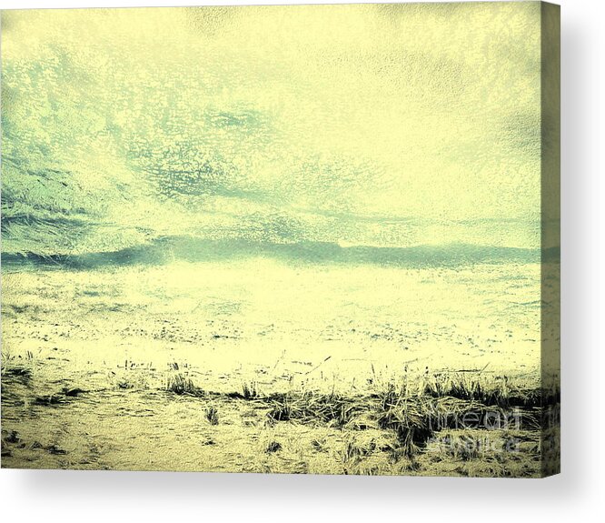 Digital Altered Photo Acrylic Print featuring the digital art Hallucination on a Beach by Tim Richards