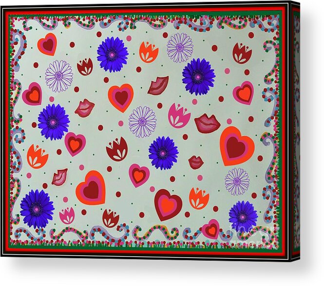 Happiness Acrylic Print featuring the mixed media Happiness by Diamante Lavendar