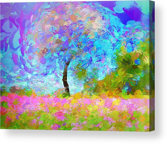 Happy Nature Acrylic Print featuring the painting Happy Nature by Maciek Froncisz