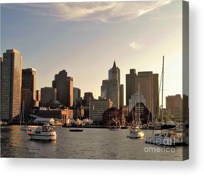 Boston Acrylic Print featuring the photograph Harborview Boston by Diann Fisher