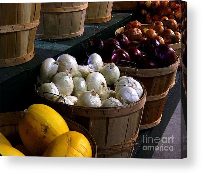 Onions Acrylic Print featuring the photograph Harvest by Elfriede Fulda
