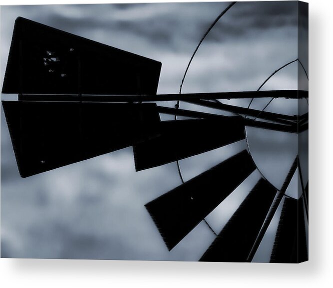 Ghostly Acrylic Print featuring the photograph Haunted Windmill by Tony Grider