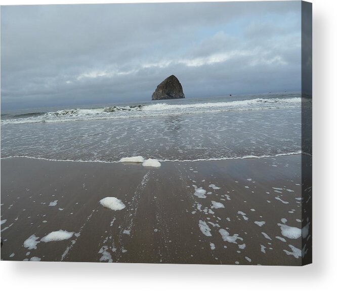 Oregon Coast Acrylic Print featuring the photograph Haystack Rock by Bonita Waitl