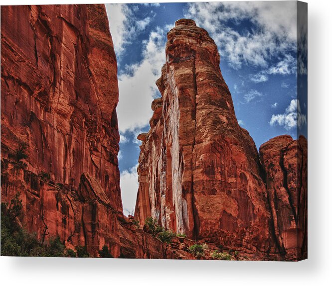 High Acrylic Print featuring the digital art Hole In The Wall by Gary Baird