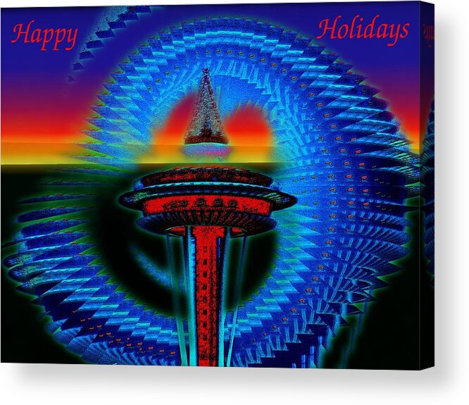 Seattle Acrylic Print featuring the photograph Holiday Needle 2 by Tim Allen