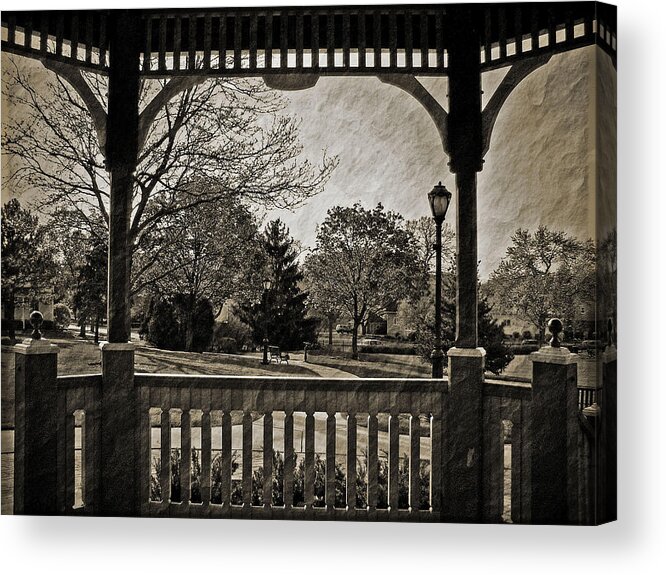 Gazebo Acrylic Print featuring the photograph Hometown Memories by Joanne Coyle