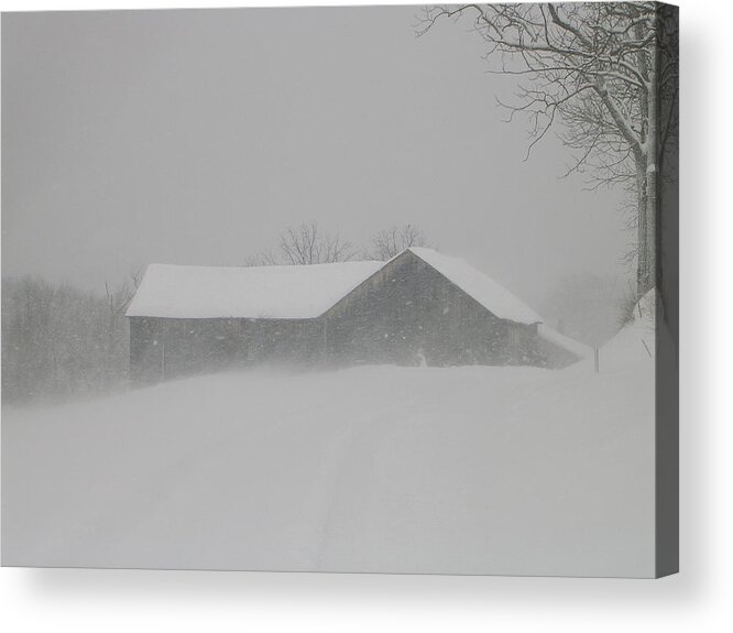 Structural Landscape Of Barn Acrylic Print featuring the photograph Hunker Down by Jack Harries