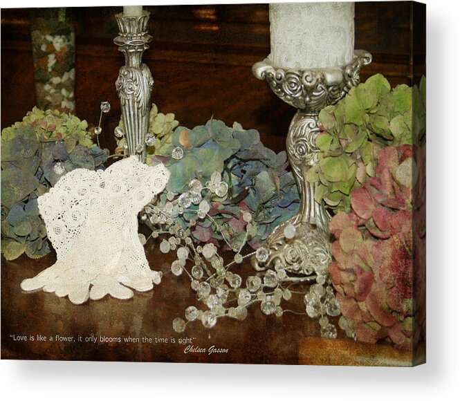 Flower Acrylic Print featuring the photograph I Do by Rosemary Aubut