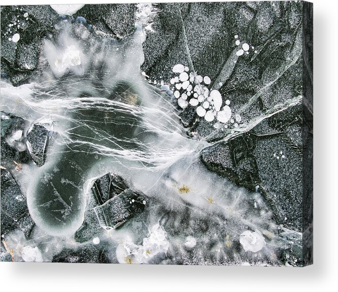 Ice Acrylic Print featuring the photograph Ice Patterns XXXIII by Steven Ralser