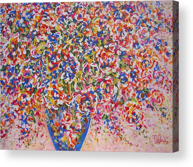 Flowers Acrylic Print featuring the painting Illumination by Natalie Holland