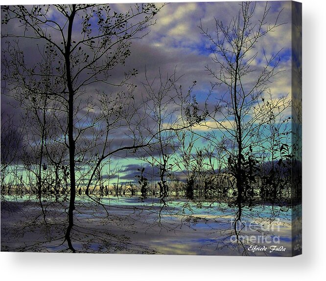 Twilight Acrylic Print featuring the photograph In Between by Elfriede Fulda