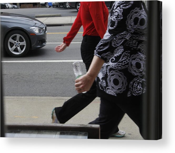 Walking Acrylic Print featuring the photograph In Step by Valerie Collins