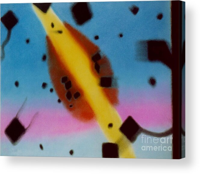 Pastel Acrylic Print featuring the drawing Innerspace by Christine Perry