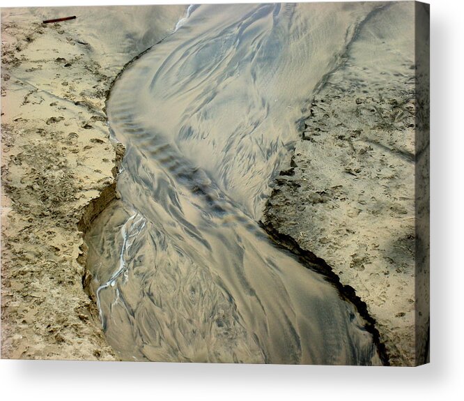 Nature Abstract Inspiration By Sand Acrylic Print featuring the photograph Nature Abstract Inspiration by Sand by Yuri Tomashevi