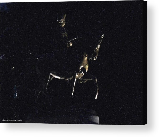 Statue Acrylic Print featuring the digital art Into The Unknown - Study #2 by Vincent Green