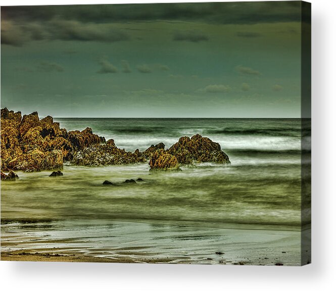 Irish Cliff And Sea Acrylic Print featuring the photograph Irish cliff and sea #h5 by Leif Sohlman