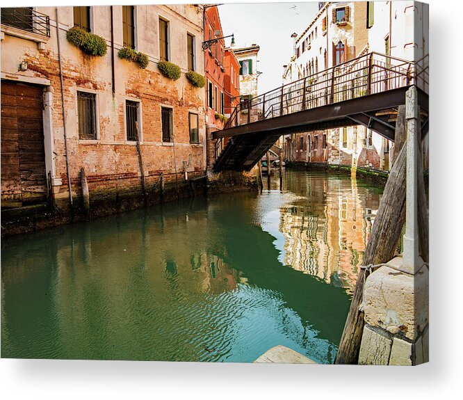 Images Of Venice Acrylic Print featuring the photograph Iron Bridge, Venice by Ed James