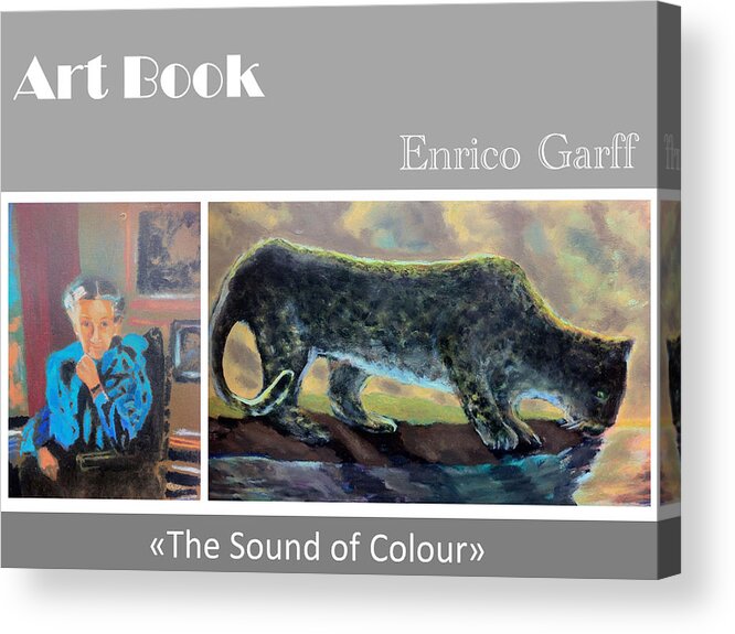 Portrait Acrylic Print featuring the painting Isa and the leopard by Enrico Garff