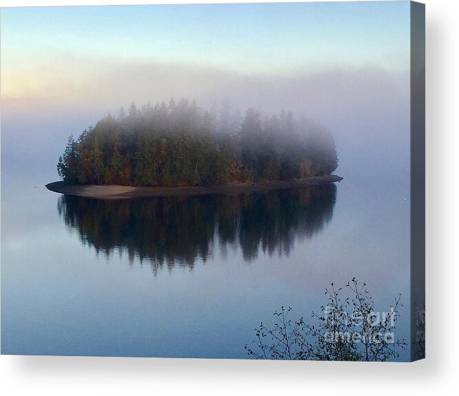 Photography Acrylic Print featuring the photograph Island in the Autumn Mist by Sean Griffin