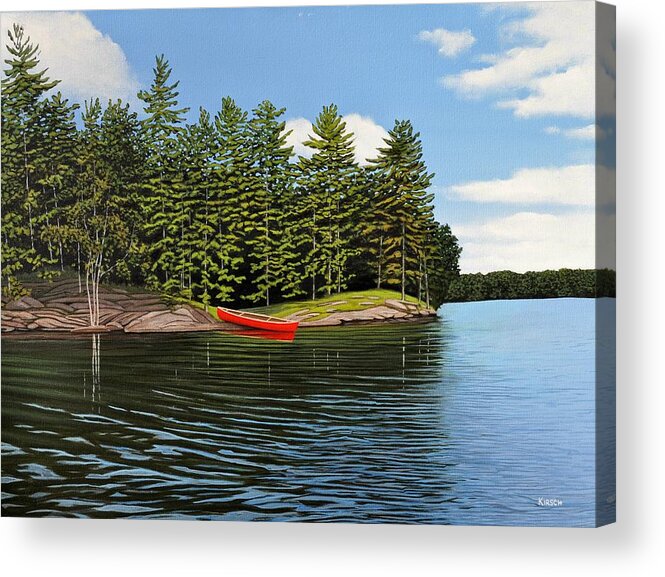 Island Acrylic Print featuring the painting Island Retreat by Kenneth M Kirsch