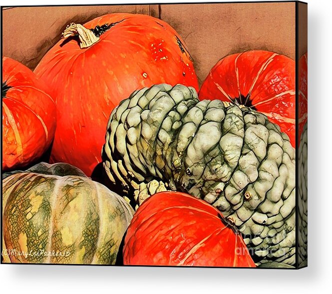 Photograph Acrylic Print featuring the photograph It's Pumpkin season by MaryLee Parker