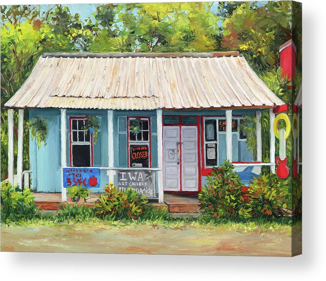Old Buildings Acrylic Print featuring the painting Iwa Gallery by Stacy Vosberg