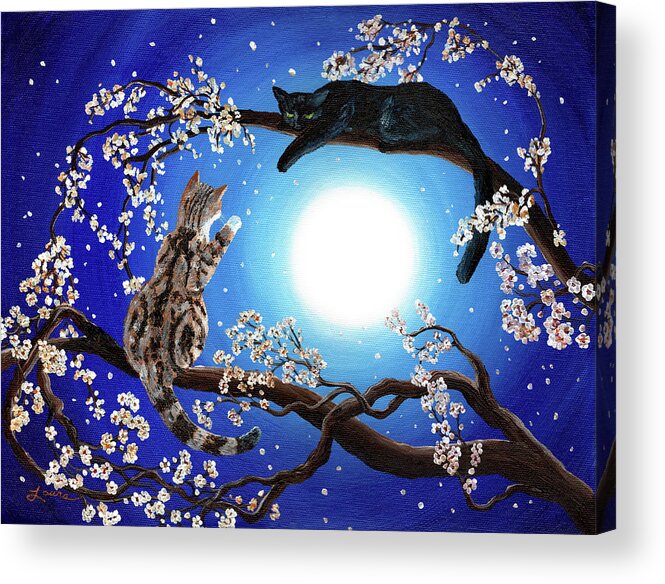 Zen Acrylic Print featuring the painting Jake and Sasha by Laura Iverson