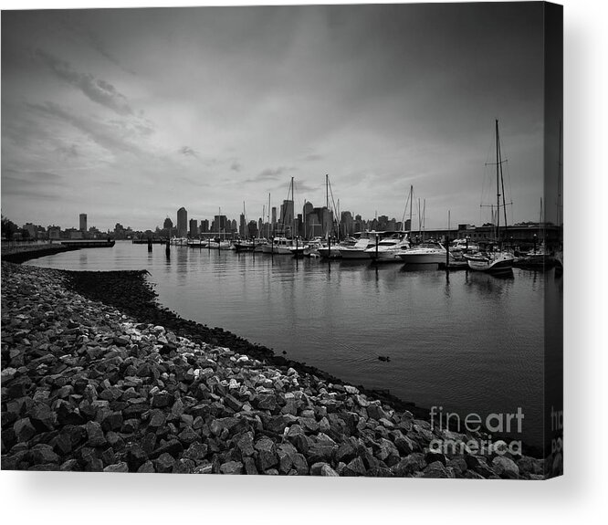 Yacht Club Acrylic Print featuring the photograph Jersey City Yacht Club by Valerie Morrison