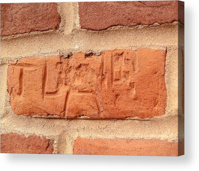 Sc State Hospital Acrylic Print featuring the photograph Just Another Brick in the Wall by Charles Hite