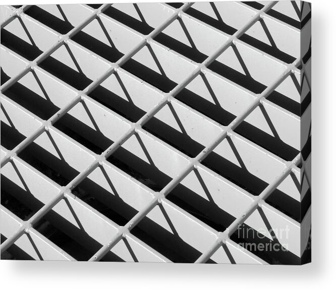 Digital Black And White Photo Acrylic Print featuring the photograph Just Another Grate by Tim Richards