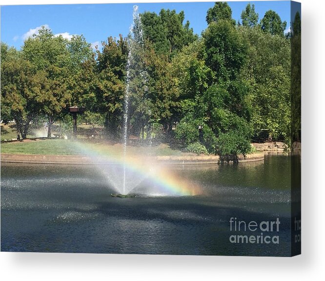 Fountain Acrylic Print featuring the photograph Just Right by Barbara Plattenburg