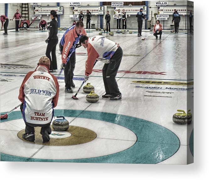 Curling Acrylic Print featuring the photograph Kerry Burtnik At Vernon by Lawrence Christopher