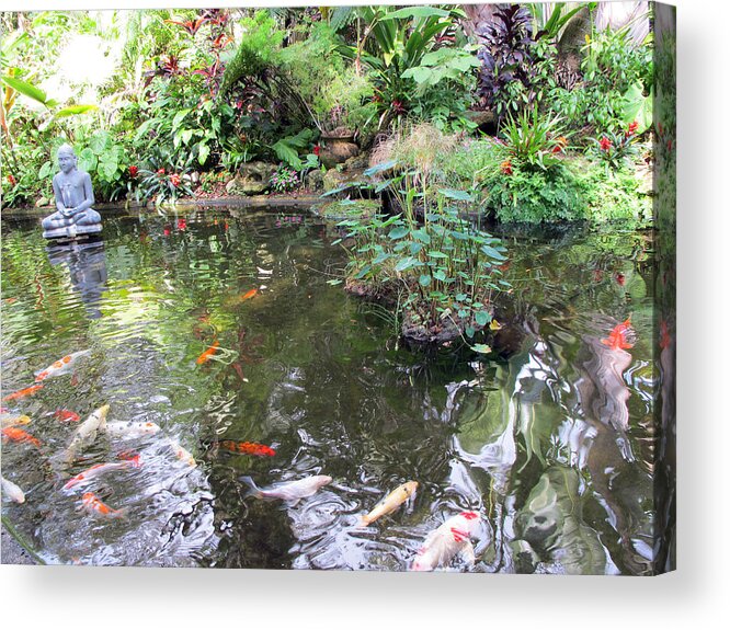 Koi Acrylic Print featuring the photograph Koi Garden by Loretta Luglio