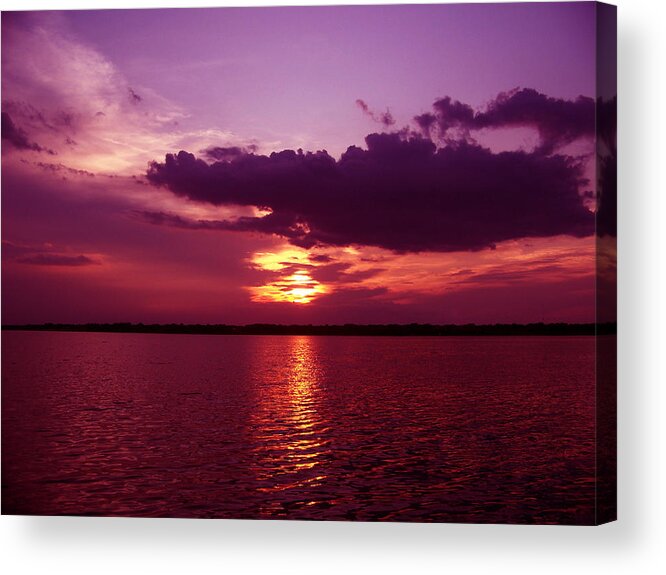 Sunset Photography Acrylic Print featuring the photograph Lake Sunset by Evelyn Patrick