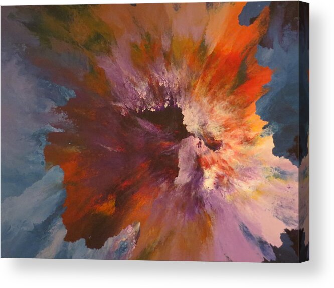 Abstract Acrylic Print featuring the painting Lambent by Soraya Silvestri