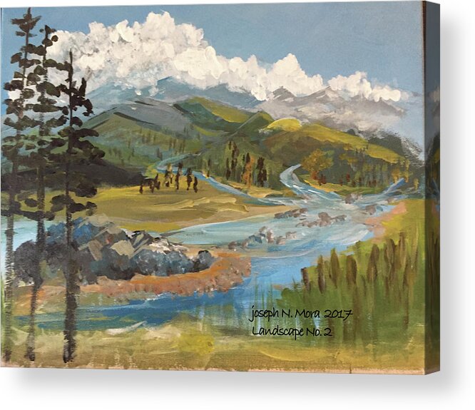 Landscape Acrylic Print featuring the painting Landscape No._2 by Joseph Mora